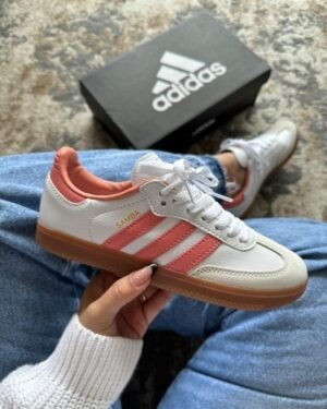 Adidas Samba Branco/Salmão