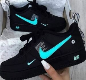 Nike Air Force 1 Low Preto/Azul TM